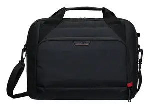 Briefcase TARGUS EcoSmart 35.6 cm (14") for laptops, Black/Red, 1 front pocket, shoulder strap