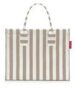 Сумка‑тоут Reisenthel Daily Shopper — полиэстер, 14 л, 420×170 мм, бежево‑белая