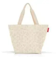 Сумка-тоут Reisenthel shopper M — полиэстер, 15 л, 510×260 мм, серо‑жёлтая