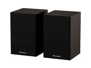 Активная акустика NATEC GENESIS NGS-2344 — 2.0 студийный монитор, проводное и беспроводное подключение, 20 Вт, 60–20000 Гц, коричневый