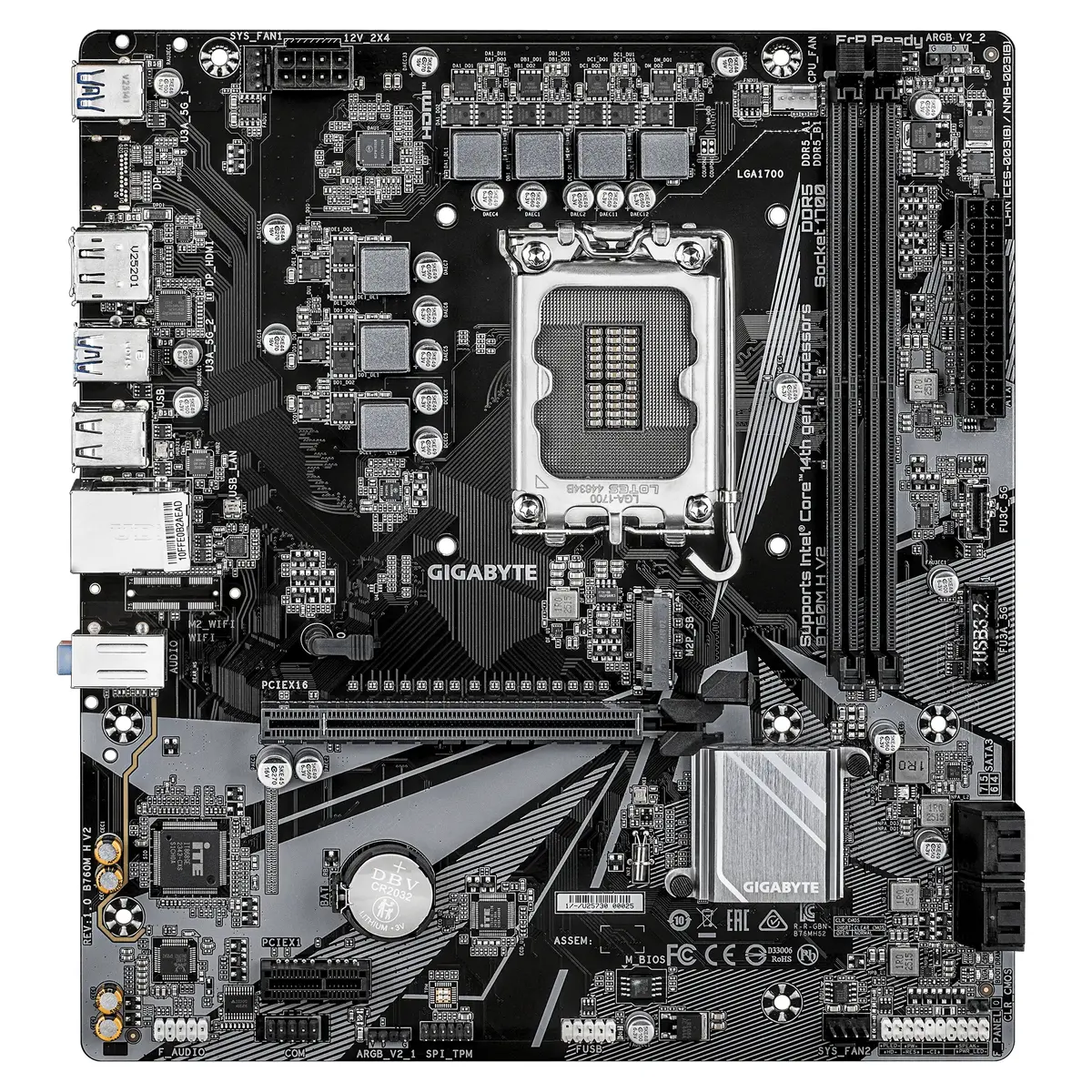 GIGABYTE B760M H V2 Micro-ATX LGA1700 DDR5 Photo 2