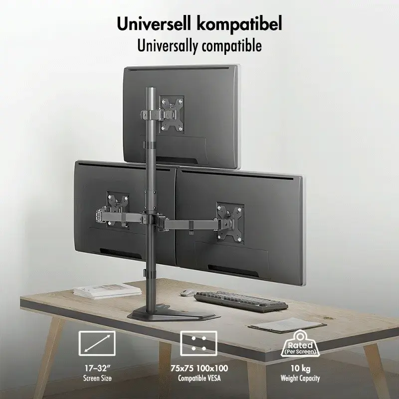LOGILINK BP0219 trīskāršs monitoru turētājs 17–32" Photo 4