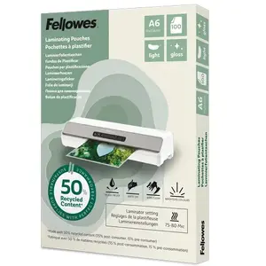 Laminator Pouch Fellowes 100143441 Gloss A6 111×154 mm Thermal 100 pcs