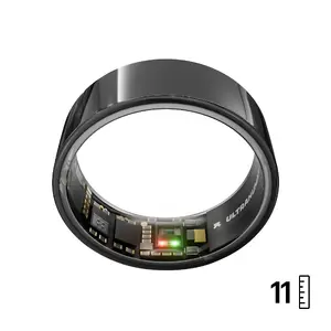 Smart ring Ultrahuman Ring AIR — sleep & fitness tracker, Size 11, Black, PPG SpO2, USB‑C, up to 6 days battery