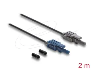 Fibre optic adapter cable DELOCK 90999 multi-mode POF 2 m black/grey