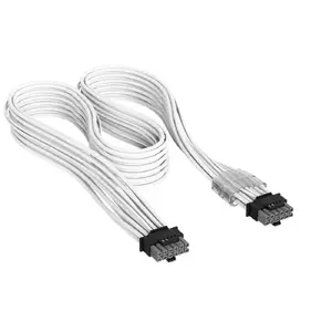 Internal power cable CORSAIR CP-8920432 12V-2x6 to PCI-E 6-pin, male connector, white, 181 g