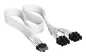 PCIe Cable Corsair Elite Premium Individually Sleeved 12V-2x6 to 2x 8-pin (6+2) 0.65 m White