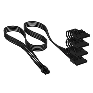 Internal power cable CORSAIR CP-8920454 — 4× SATA 15-pin connectors, 0.75 m, straight