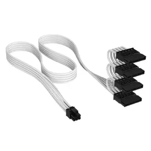 Internal power cable CORSAIR CP-8920455 — 4×SATA 15-pin, straight connectors, 0.75 m