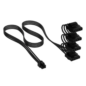 Internal power cable CORSAIR CP-8920456 — 4×SATA 15-pin connectors, straight, 0.75 m