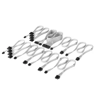 Internal power cable CORSAIR CP-8920378 — straight-to-straight connectors, white