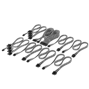 Internal power cable CORSAIR CP-8920380, straight-to-straight connectors, black/white