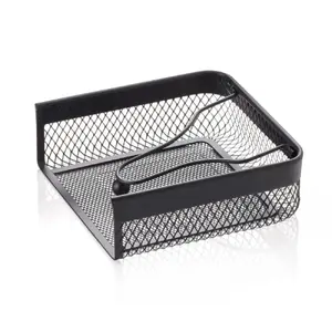 Napkin Holder WAS 19×19×6.5 cm with Weight, Black Metal