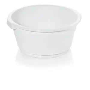 Bowl 22 L WAS DE1239293200 — 22 L polypropylene mixing/storage bowl, Ø45.5 cm × H21 cm, deep handles, white