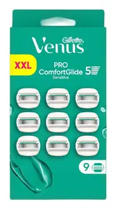 Сменные лезвия Gillette Venus Pro ComfortGlide Sensitive — 9 шт., нержавеющая сталь, для женщин