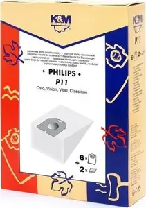 Vacuum cleaner bags set könig & meyer KM-P11 (4 pcs) with microfilter for Philips Oslo