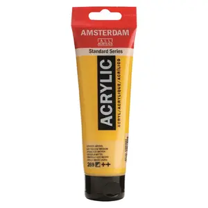 Akrila krāsa Artequipment Amsterdam 17092692, 120 ml, dzeltena (šķidra + gels)