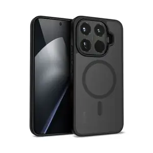 Crong Hybrid Matte Magnetic MagSafe apvalks Xiaomi 15T Pro — TPU + PC, melns