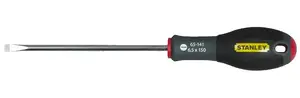 Отвертка STANLEY 0-65-141 — стандартная с плоским лезвием, 1 шт., чёрно-красная ручка