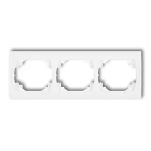 Electrical switch accessory Karlik LRH-3 — horizontal triple frame, IP20, 1 pc