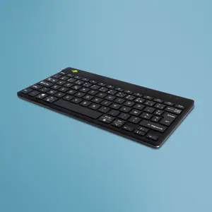 R-GO Tools R-Go Compact Break Ergonomic Wireless Bluetooth Keyboard Mini Scissor Key Switch French AZERTY Black with Break Software