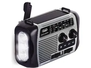 Trevi RA 7F30 BT portatīvais analogais radio AM/FM/SW ar MicroSD atbalstu un saules uzlādi