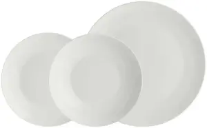 Dinner plate set Lumarko LA PORCELLANA BIANCA ESSENZIALE — set of 12 porcelain plates