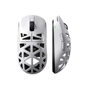 Spēļu pele Mchose A7X Ultra ambidekstrāla RF Wireless + Bluetooth + USB Type-C, optiskā 42000 DPI, 7 pogas, balta