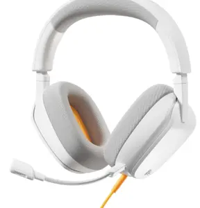 Vadu stereo spēļu austiņas GLORIOUS GHS Eternal — apkārtušas, noņemams mikrofons, 3.5 mm, balta