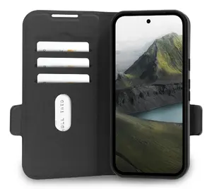 Flip case dbramante1928 Oslo Pro for Google Pixel 10a — Black, 3 card pockets, fits up to 16 cm (6.3") screen