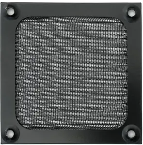 SILVERSTONE 80mm Alumino Fan Filter FFM-80-B — black, 80 mm dust filter for case or fan