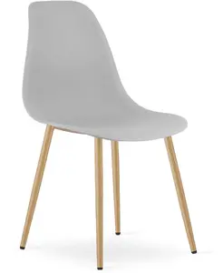 Chair LEOBERT WAT — Scandinavian-style grey chair for kitchen, dining room, office