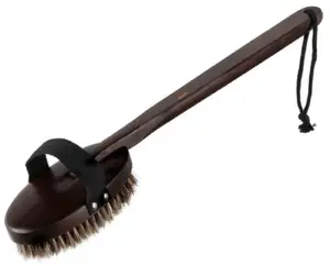 Bath brush Sourcing RENTO BATH BRUSH BAMBOO DARK — bamboo handle, long reach, natural bristles