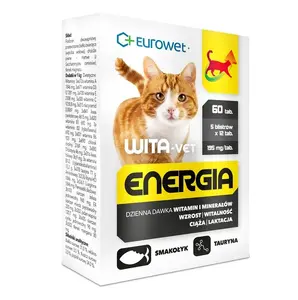 EUROWET Wita-Vet Energia uztura bagātinātājs kaķiem, 60 tabletes (5 blisteri)