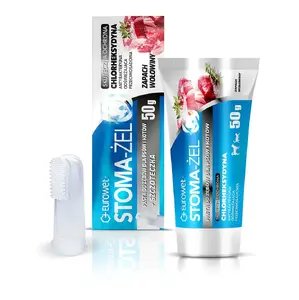 Зубная паста-гель с щеткой EUROWET Stoma для собак и кошек, говяжий вкус, 50 г