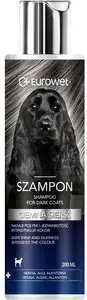 Dog Shampoo EUROWET for Dark Coat 200 ml, color-enhancing shampoo for dark-furred dogs
