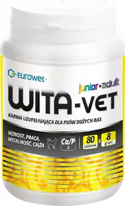 Биодобавка EUROWET Wita-Vet Complex 8 г для крупных пород собак, 80 таблеток