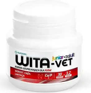 EUROWET Wita-Vet Complex 3.2 g supplement for growth and pregnancy for dogs and puppies, 30 tablets
