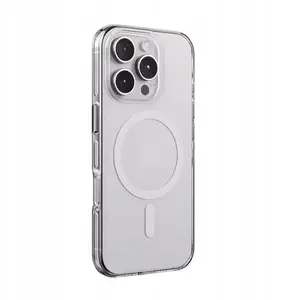 Tālruņa vāciņš Crong CRGCLRMPIP1669PWHT caurspīdīgs aizsargvāciņš priekš iPhone 16 Pro Max (saderīgs ar MagSafe)