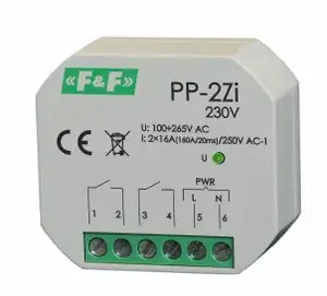 Electromagnetic Relay FF PP-2ZI 230V 2PDT (2 Form C), 16A
