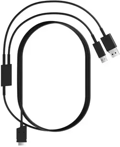 Kabelis Pimax Crystal Light/Super 2‑in‑1 DisplayPort un USB, melns, 5 m