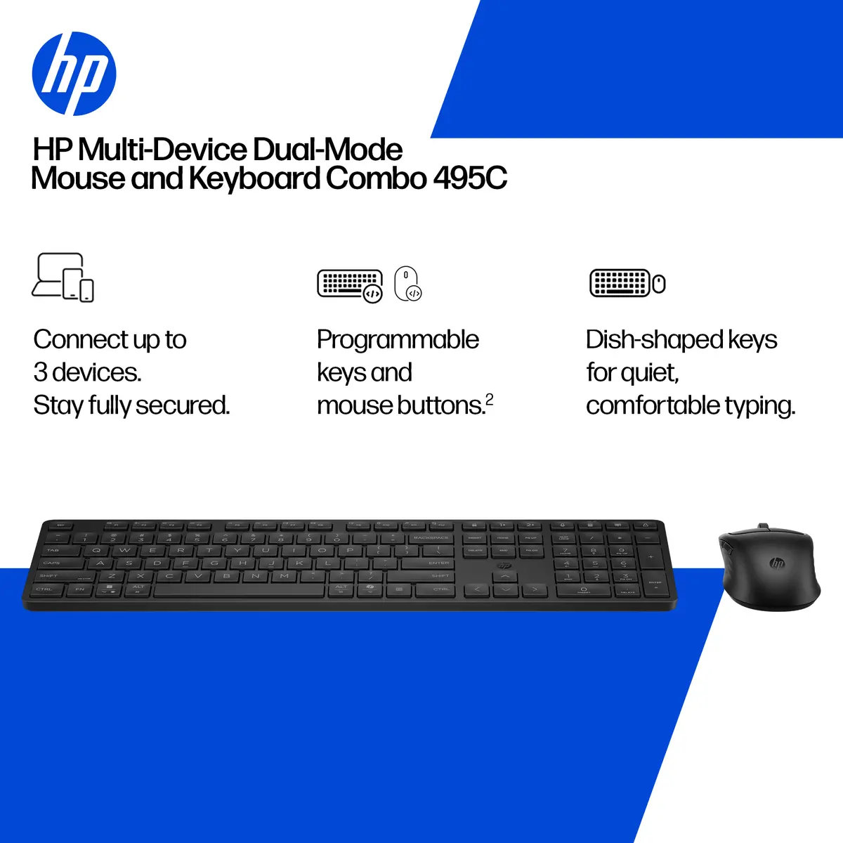 HP Multi-Device Dual-Mode Mouse and Keyboard Combo 495C Photo 2