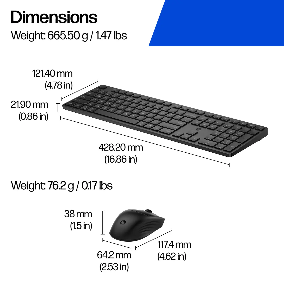 HP Multi-Device Dual-Mode Mouse and Keyboard Combo 495C Photo 3