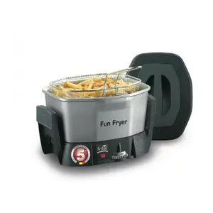 Deep fryer Princess Fritel FF 1200 — single 1.5 L, 1400 W, max 190 °C, rotary control, anthracite metallic