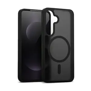 Crong Hybrid Matte Magnetic MagSafe case for Samsung Galaxy S24 FE — TPU+PC, black