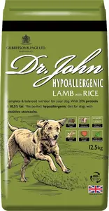 Sausais suņu barība GILBERTSON&PAGE Dr John Hypoallergenic Lamb with Rice 12,5 kg
