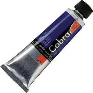Oil paint tube, Cobra Artist Water-Mixable Oil Colour Phthalo Blue 570, 60 ml