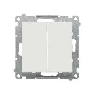 Push Button Module double NO Kontakt-Simon TP2.01/114 — 10 A, 250 V~, quick-connect, matte light gray