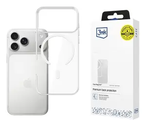 Clear MagCase mobile phone cover by 3MK for Apple iPhone 17 Pro Max, TPU, transparent, 17.5 cm (6.9")