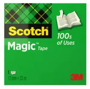 Biroja lente 3M Scotch Magic 33 m — matēta līmlente, platums 12 mm